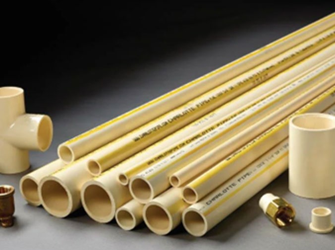 PVC piples laying on the ground with connectors